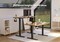 Electric Standing Desk, Adjustable Height Stand up Desk, 48x24 Inches Sit Stand Home Office Desk with Splice Board, Black Frame/Rustic Brown Top